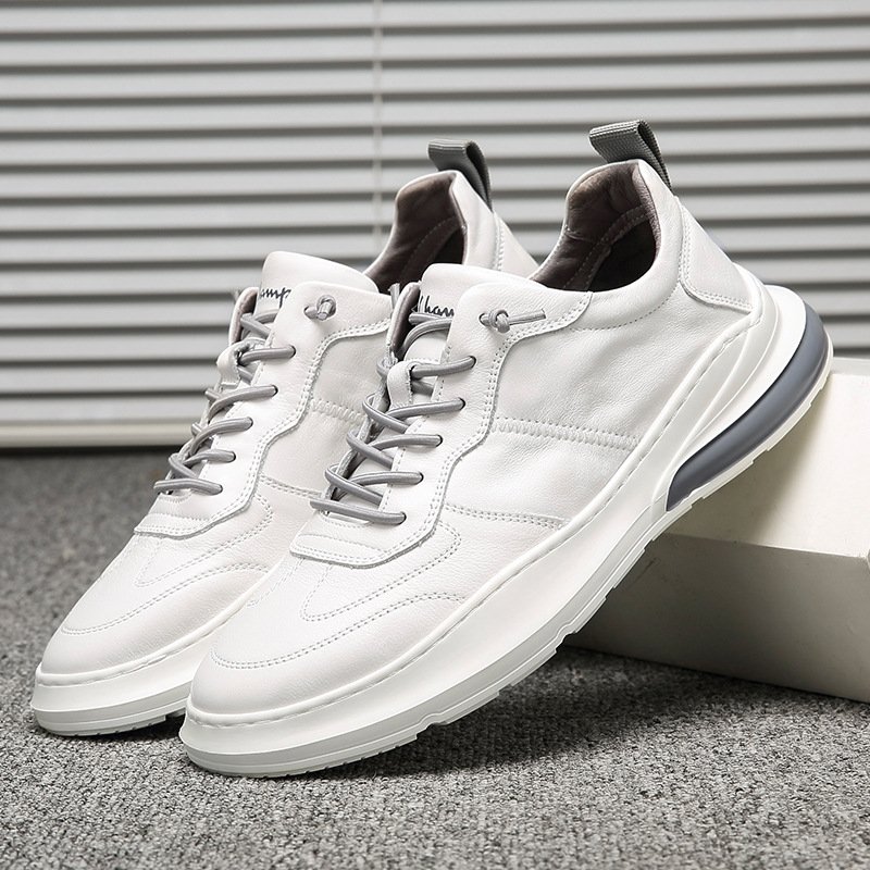 Men's Fashion Sneakers  Leather Platform Outdoor Casual Shoes